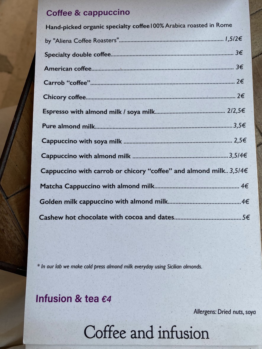 Écru menu 5