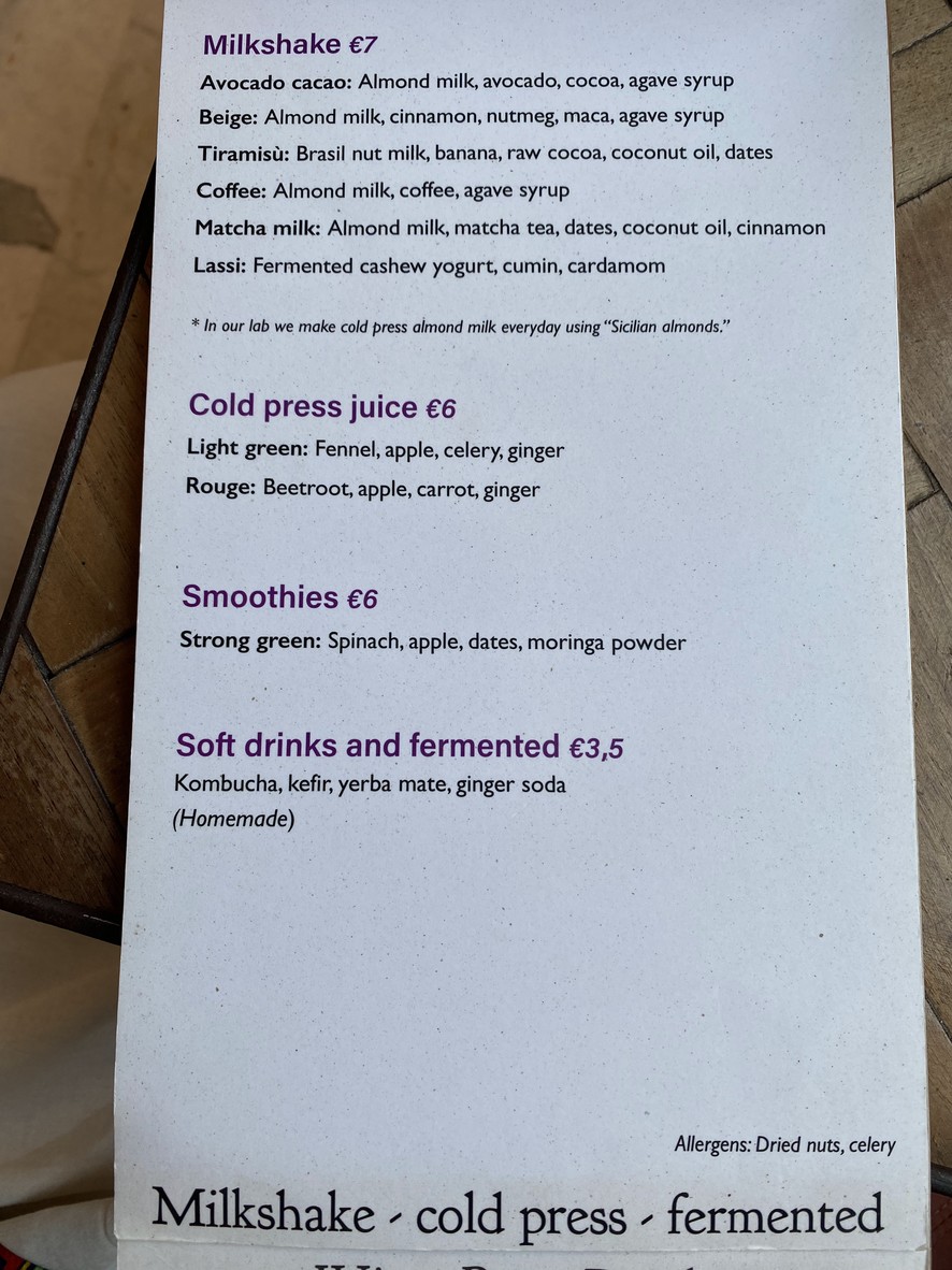 Écru menu 6