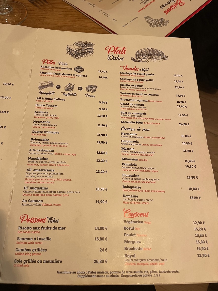 La Trattoria Di Augustino menu 2