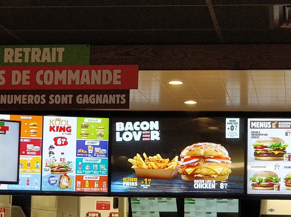 Burger King menu 1