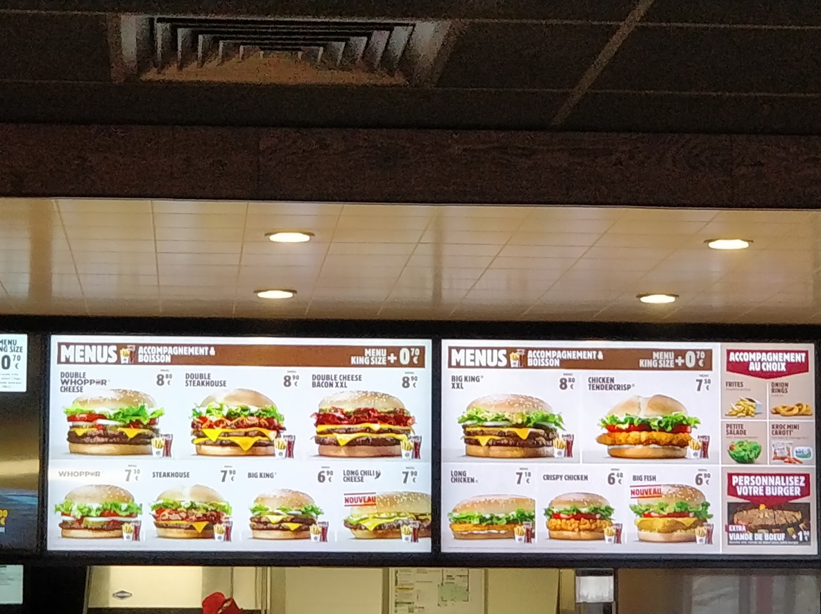 Burger King menu 2