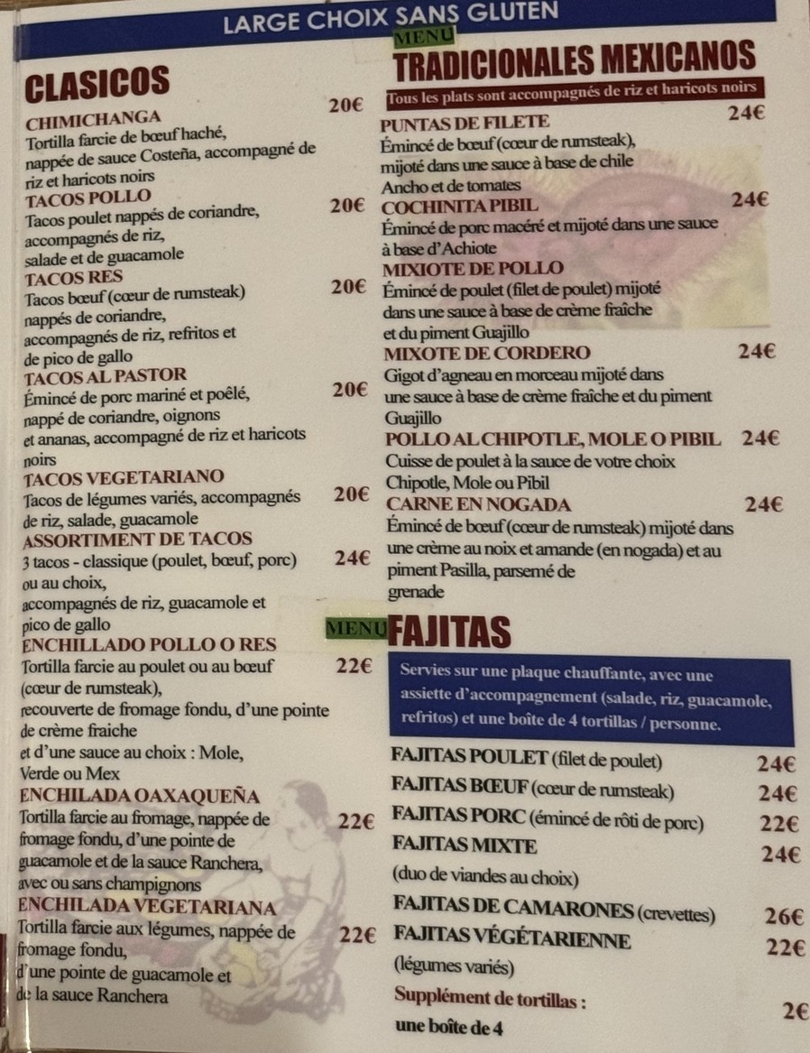 Azteca restaurante mexicano | Fajitas & Guacamole menu 3