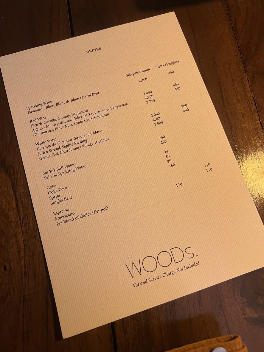 WOODs.bkk menu 2