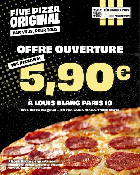 Five Pizza Original - Paris 10 - Louis Blanc
