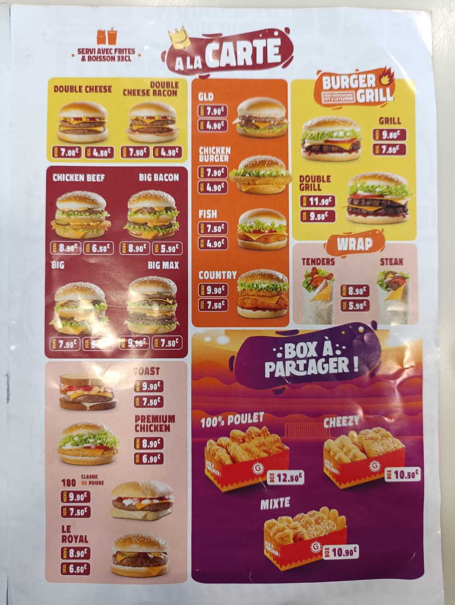 BIG HUNGER menu 3