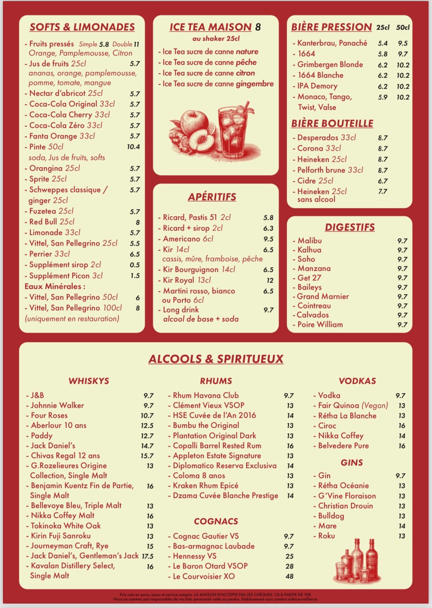 La Brasserie Chapelle menu 4