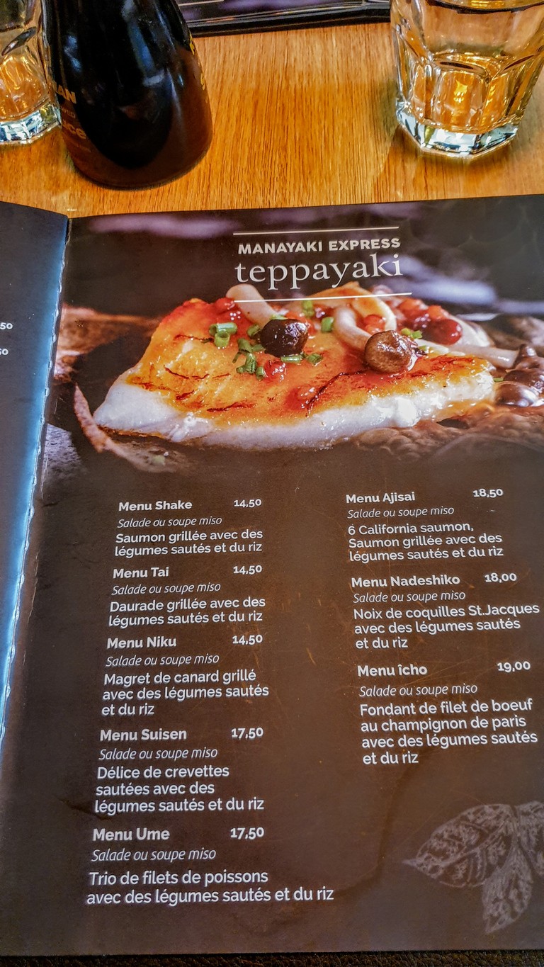 Manayaki menu 6