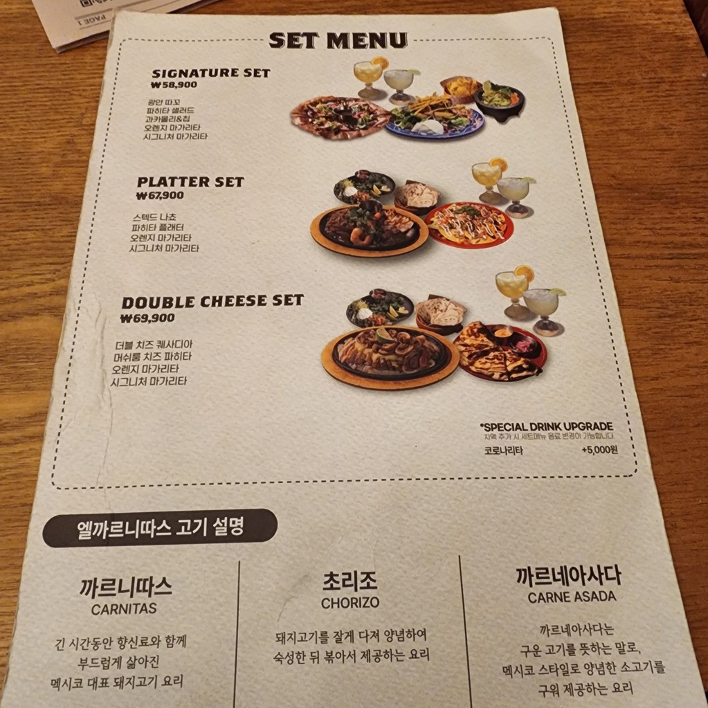 El Carnitas menu 1