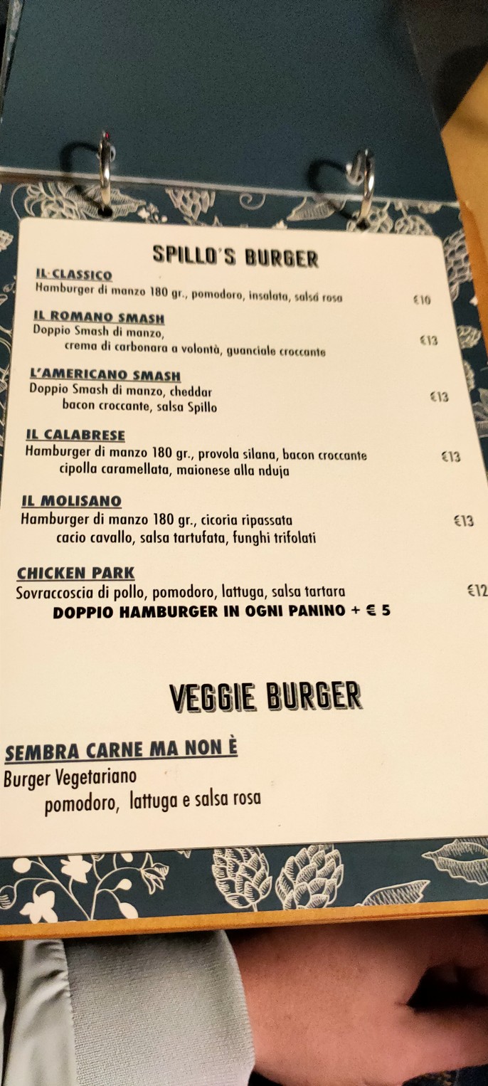 Spillo menu 1