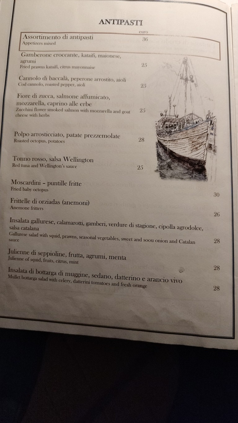 Ristorante Gallura menu 1