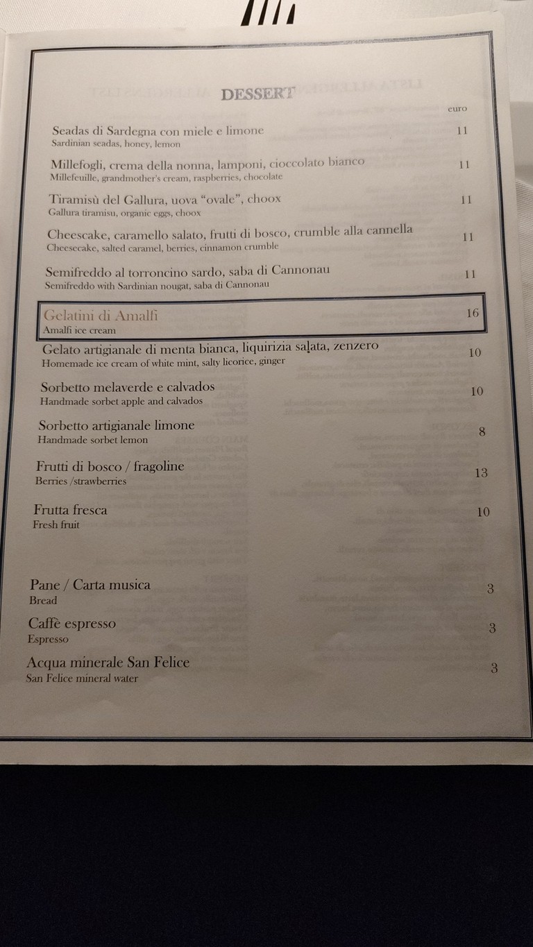 Ristorante Gallura menu 7