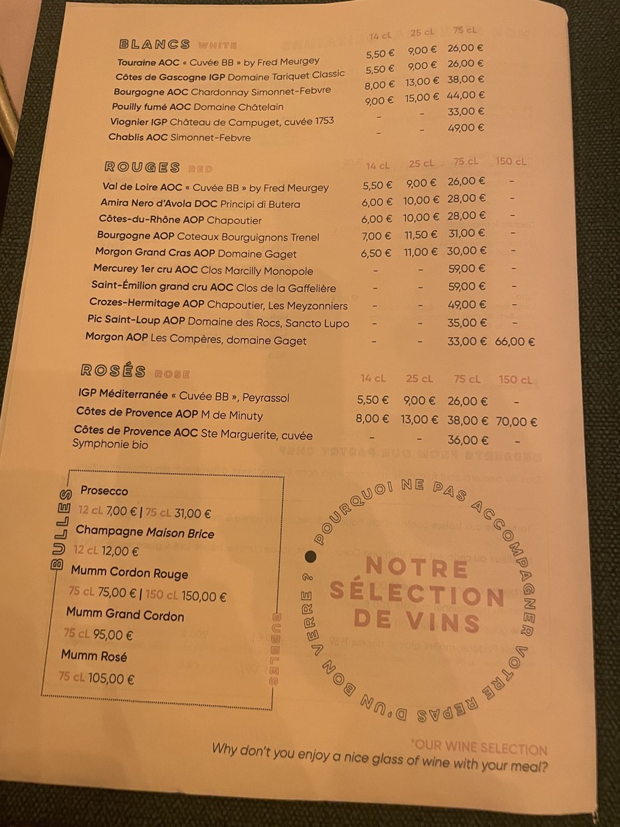 BILLY BILLY menu 7