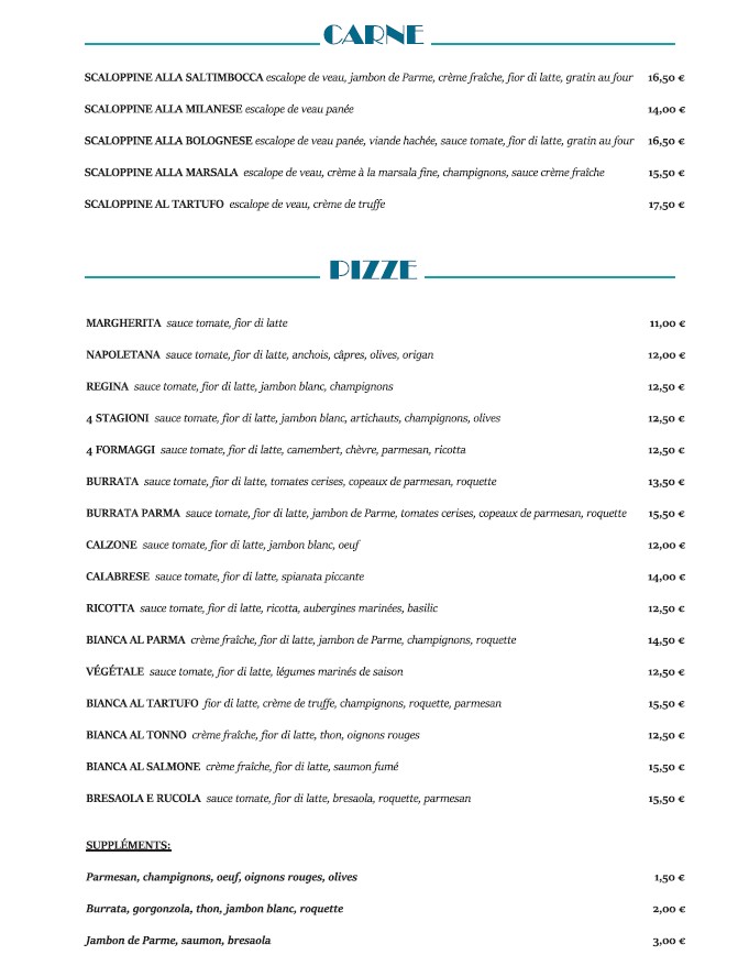 Pizzeria Angelo menu 2