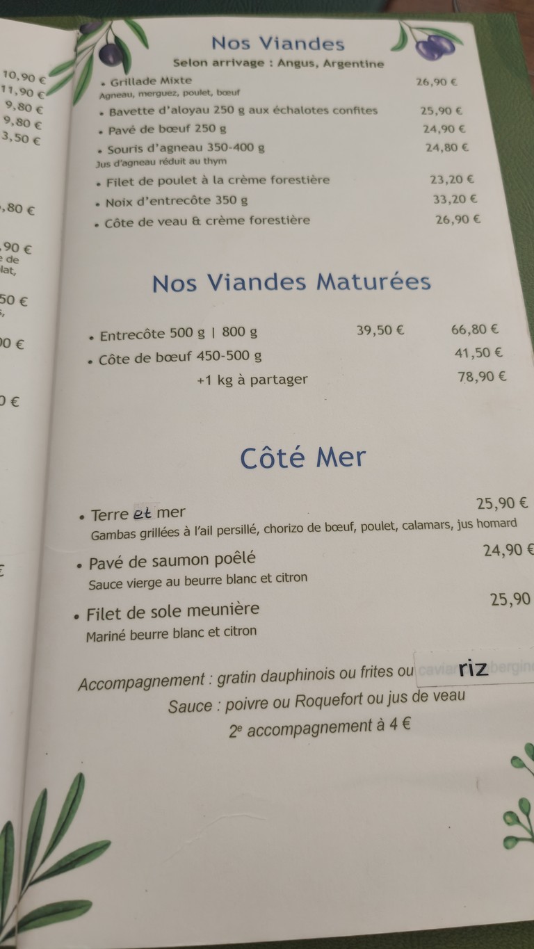 Olivium menu 4