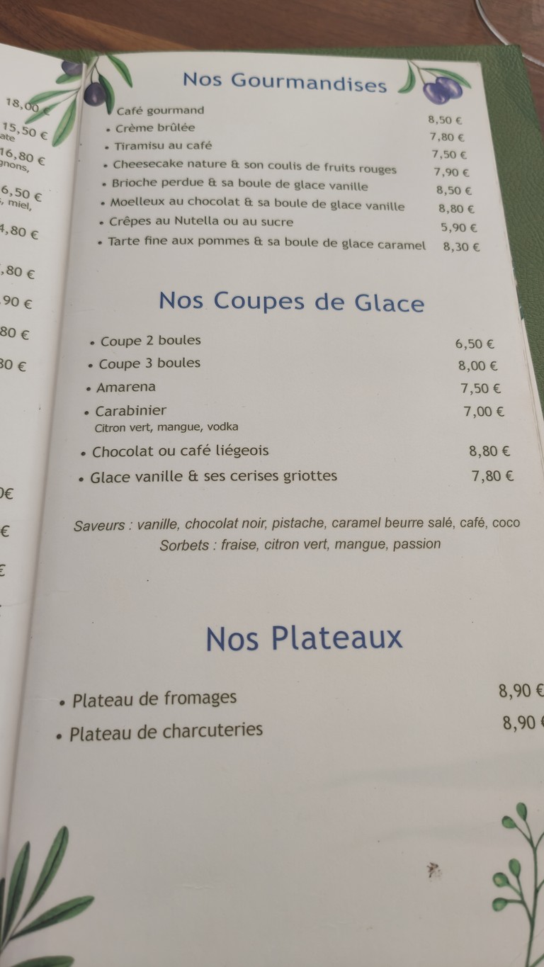 Olivium menu 5