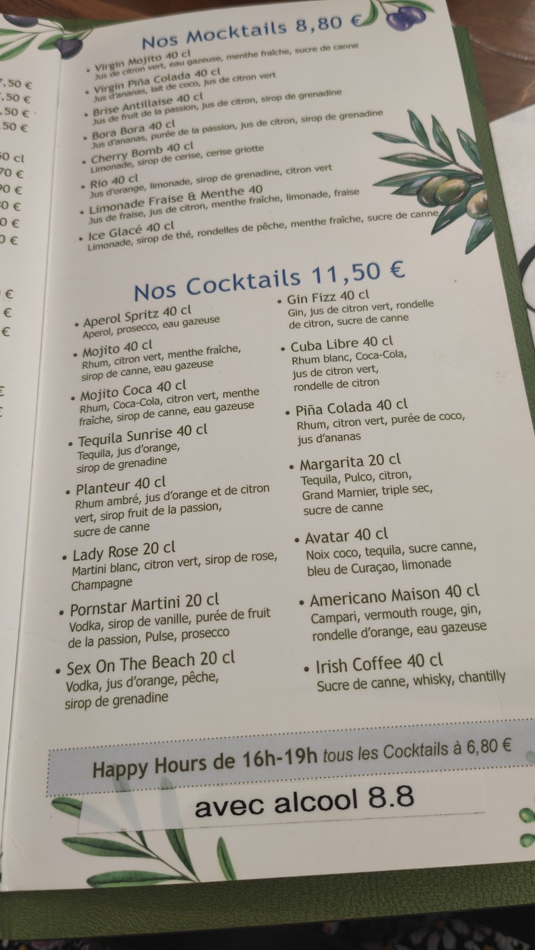 Olivium menu 7