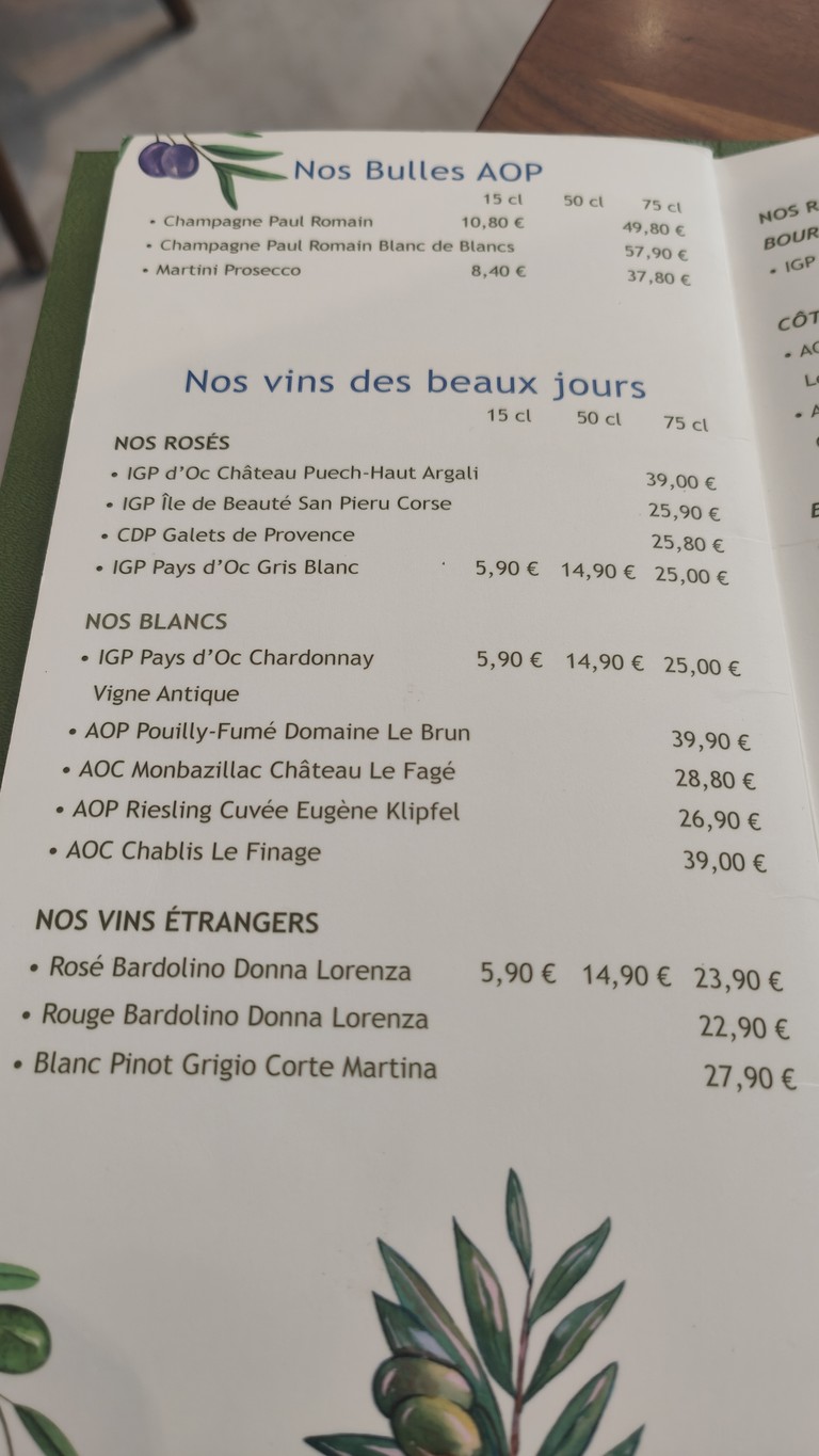 Olivium menu 9
