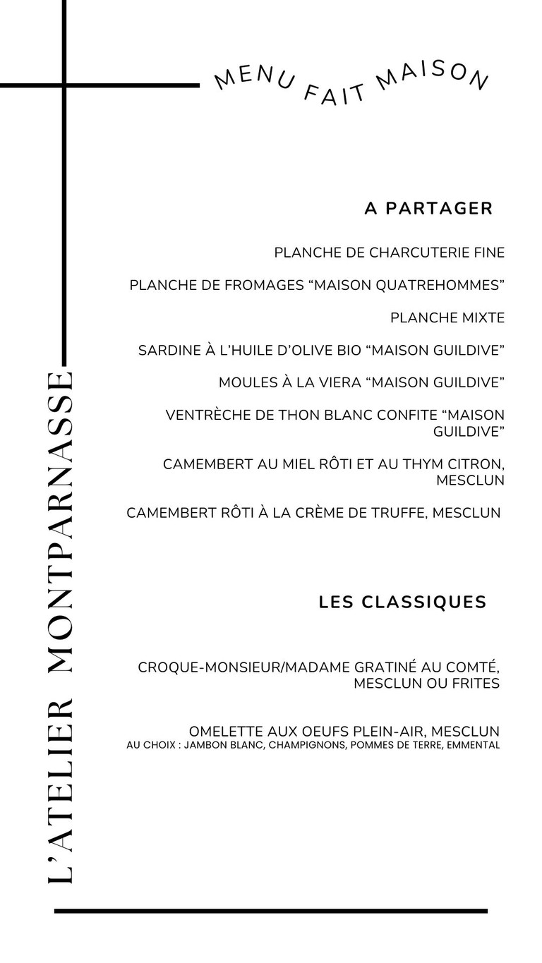 Café Atelier menu 2