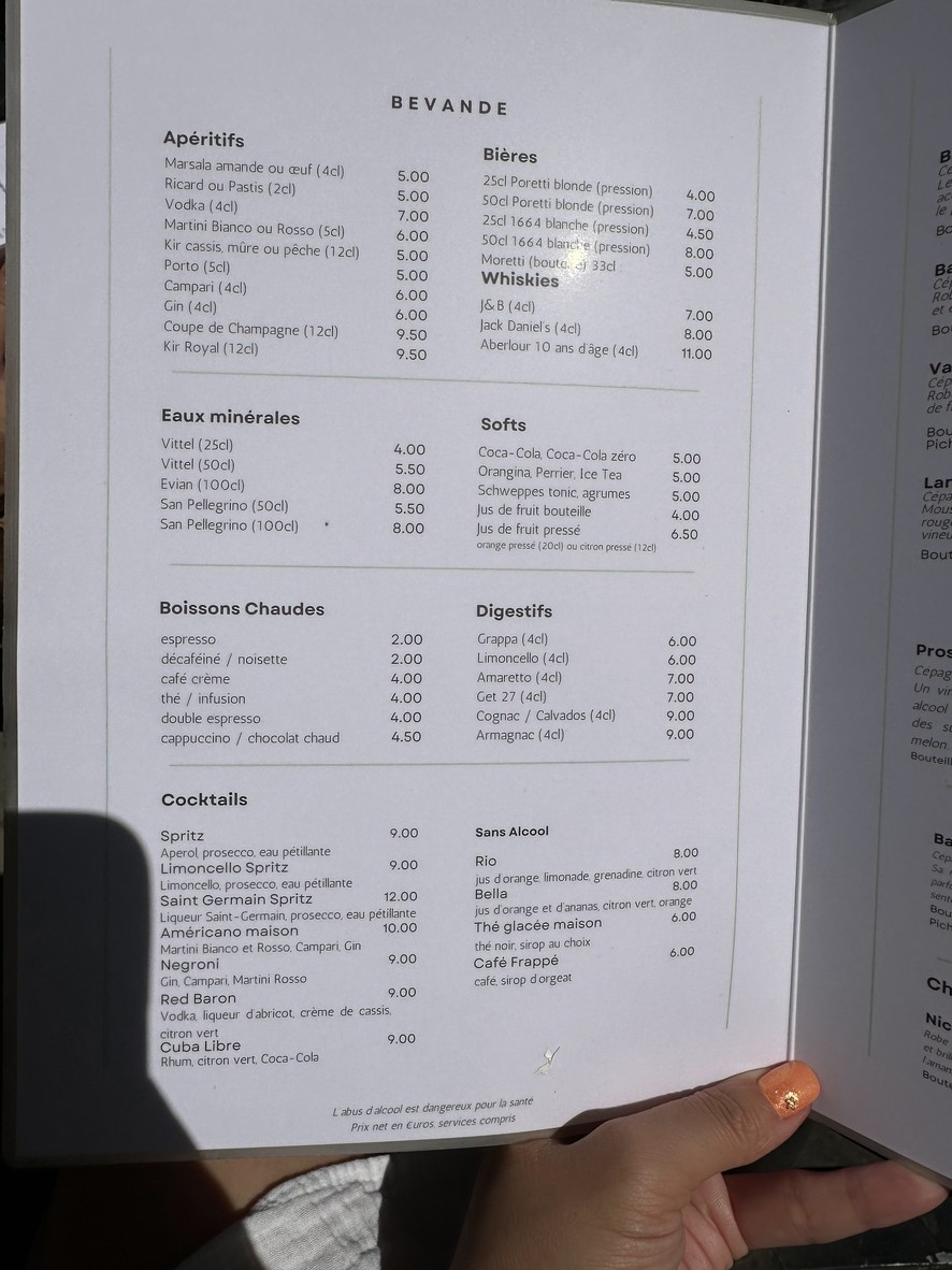 La Dolce Vita menu 1