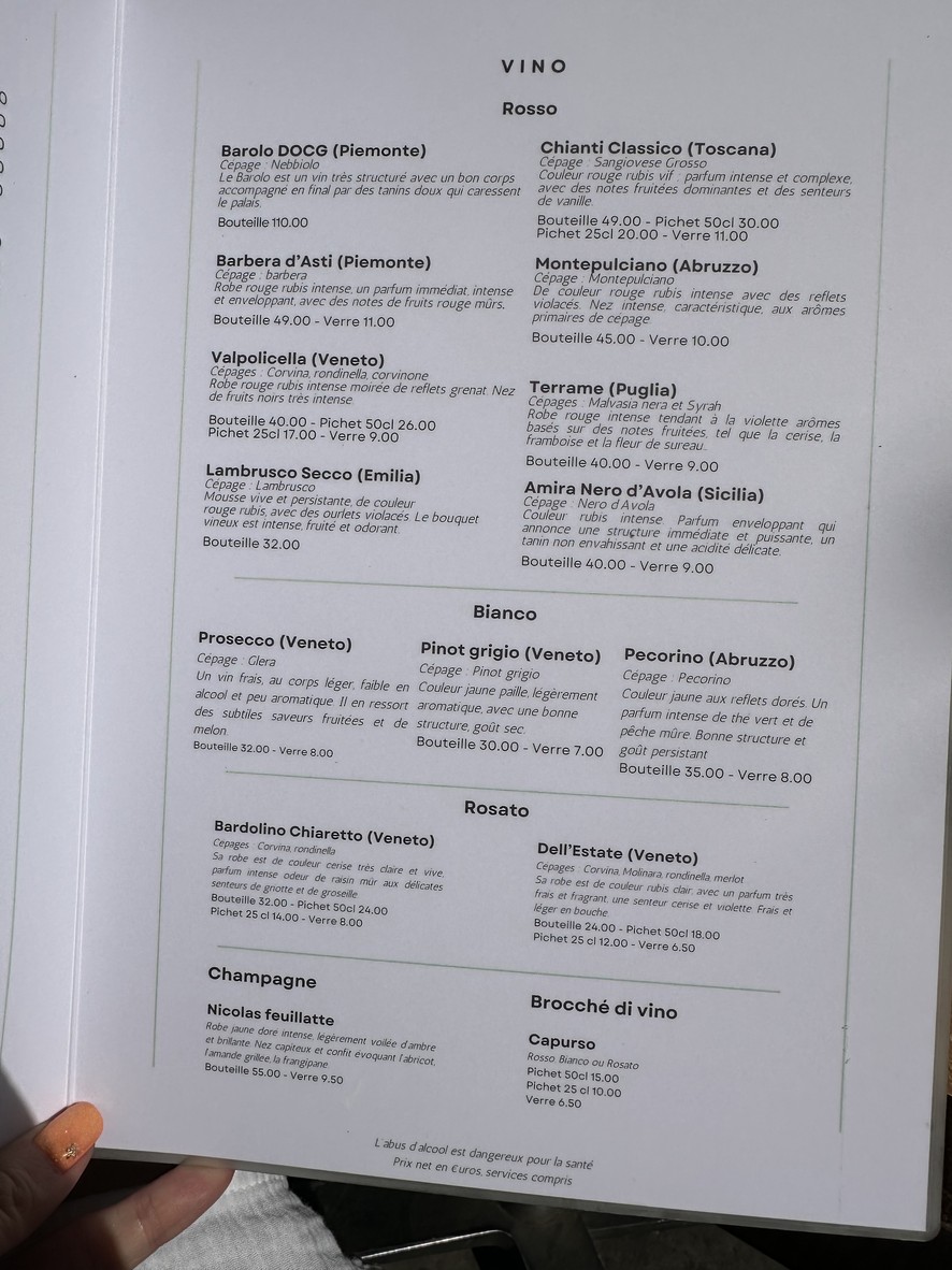 La Dolce Vita menu 2