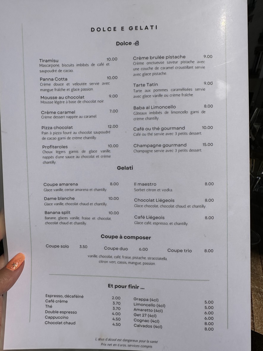 La Dolce Vita menu 3