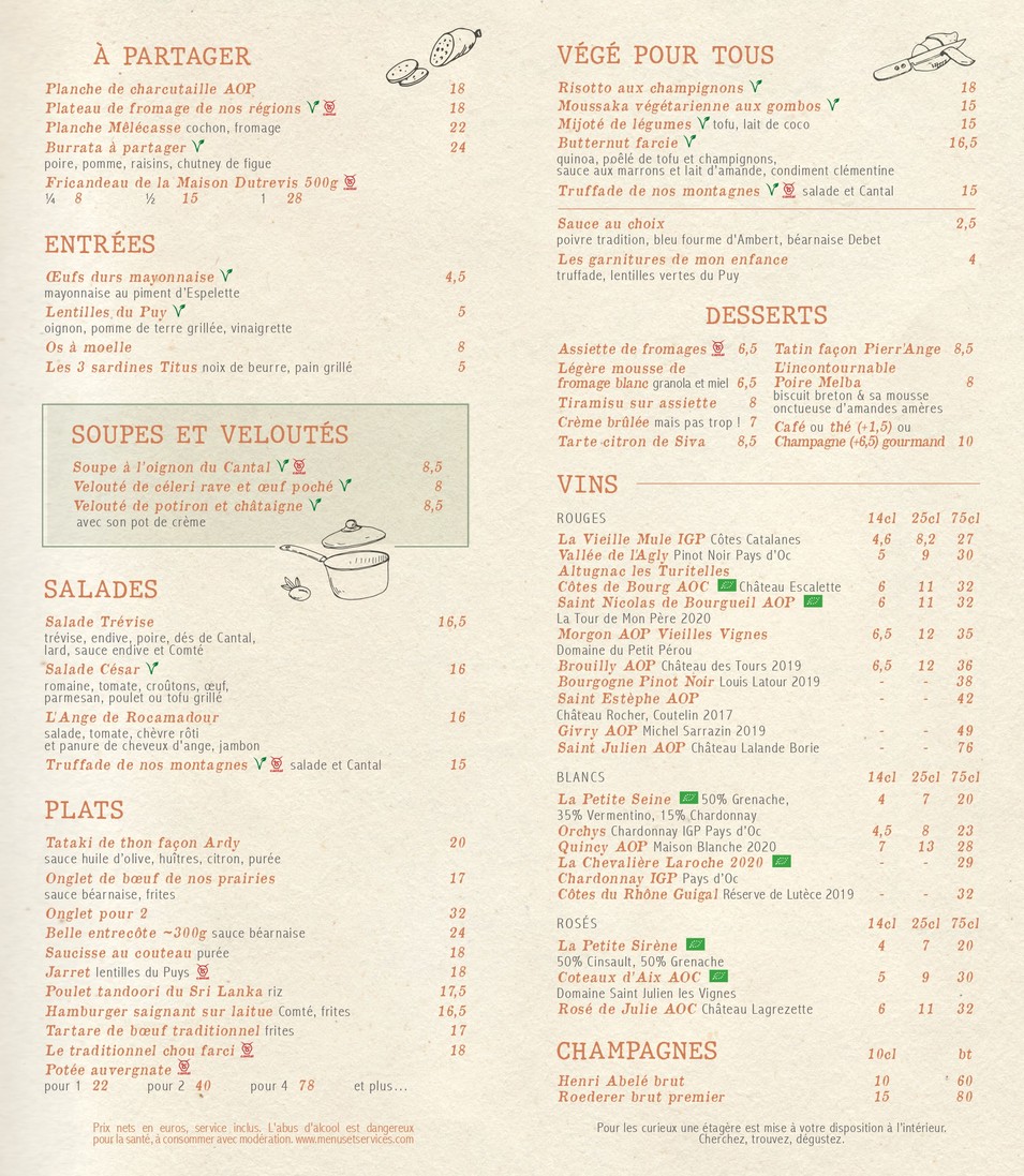 le mêlécasse menu 2