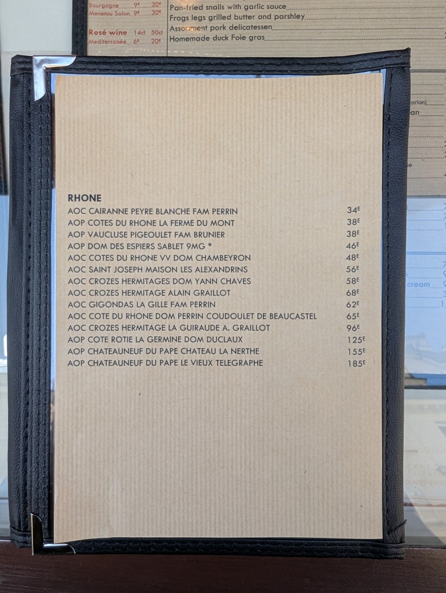 Le Petit Saint-Benoit menu 2