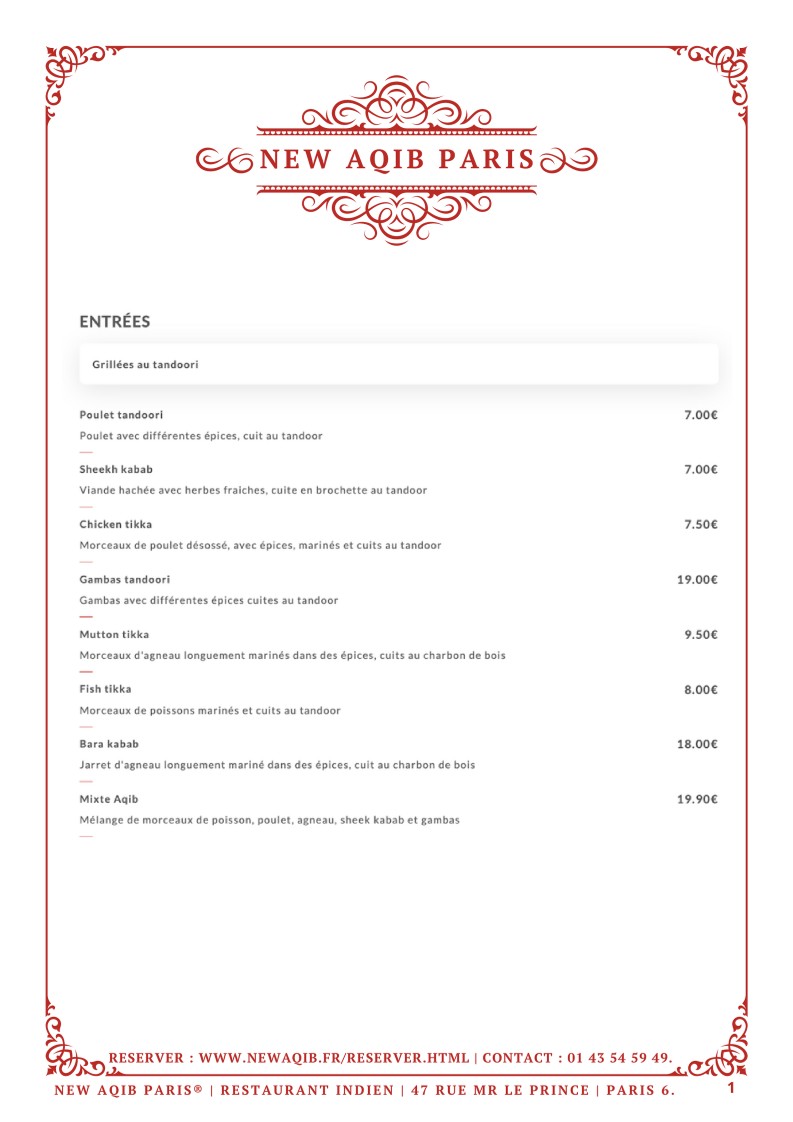 New Aqib menu 1