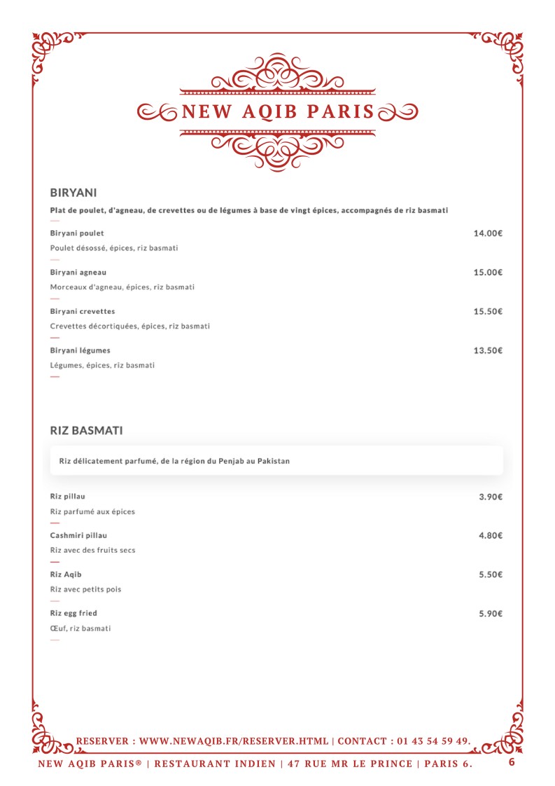 New Aqib menu 5