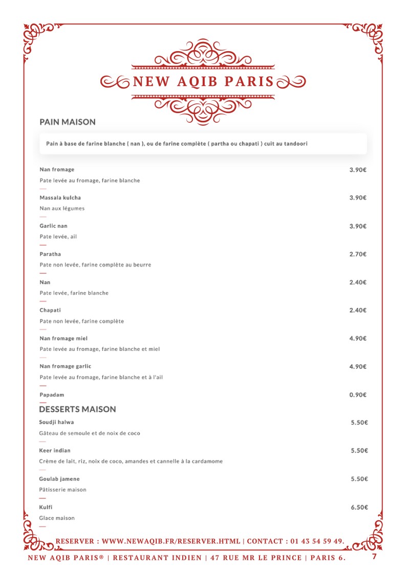 New Aqib menu 6