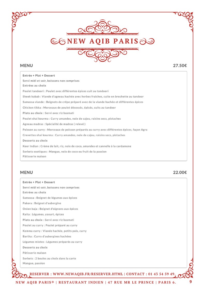 New Aqib menu 8