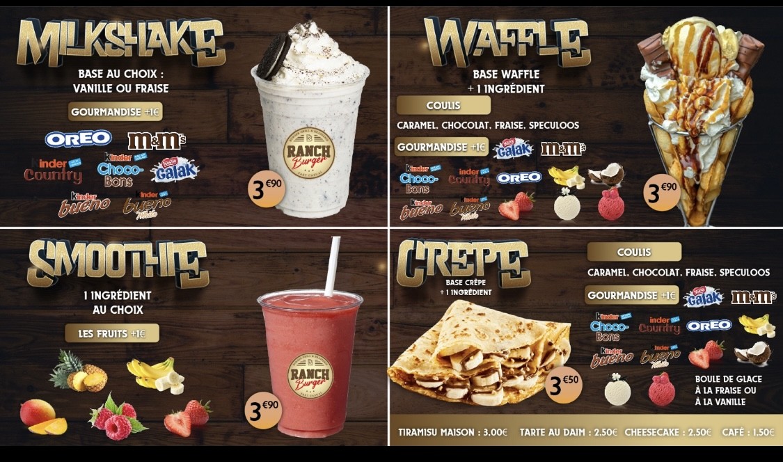 Ranch Burger menu 1