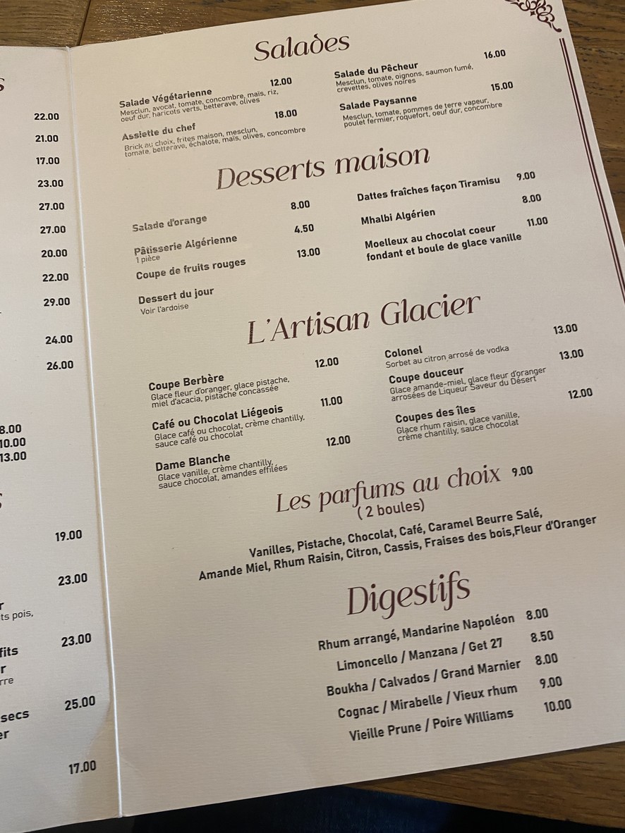 Royal Berbère - Restaurant algérien menu 2