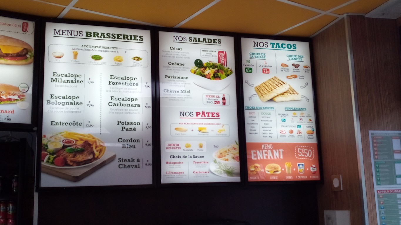 Le Mistral Aubervilliers menu 3