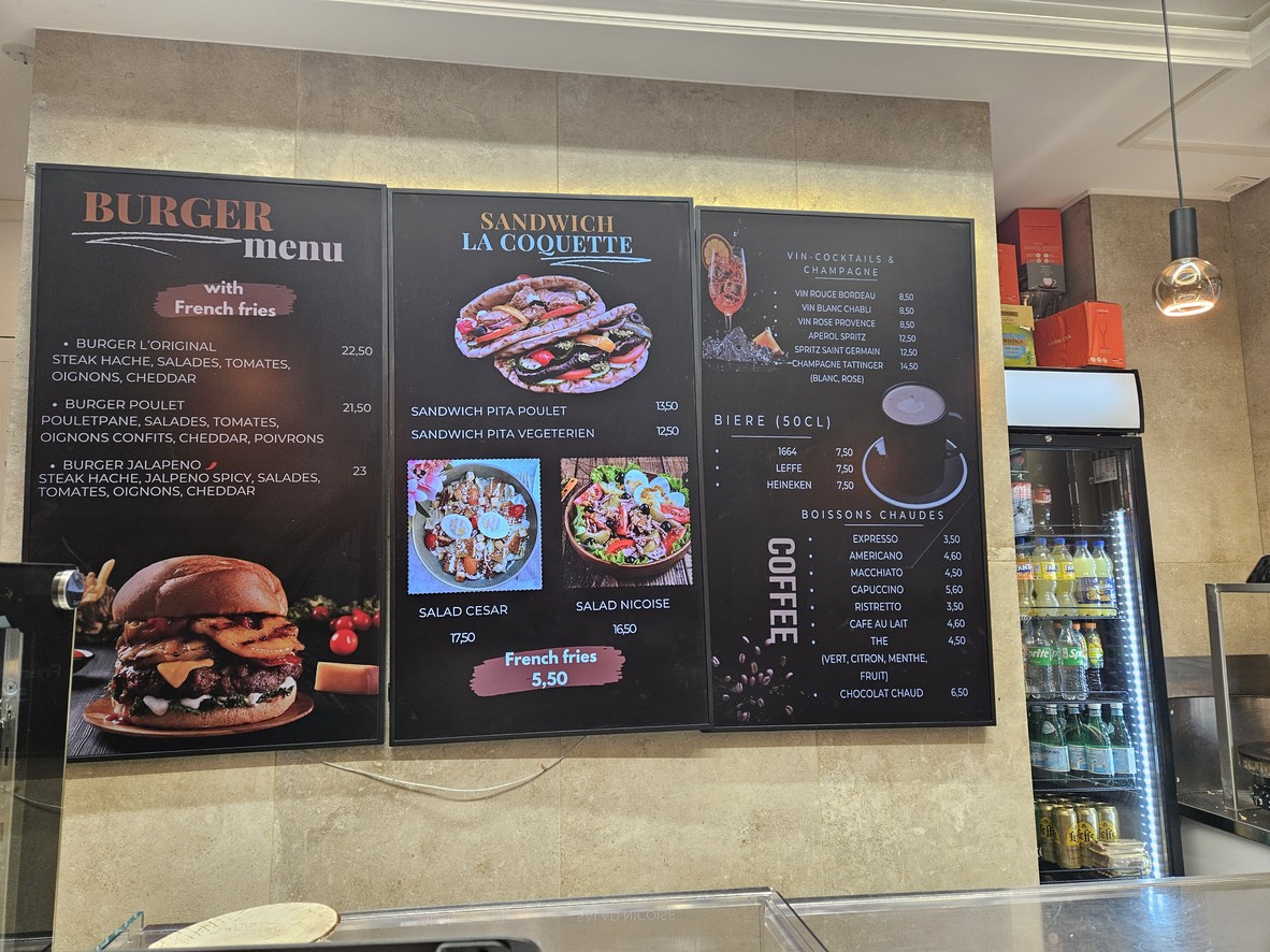 La Coquette menu 1