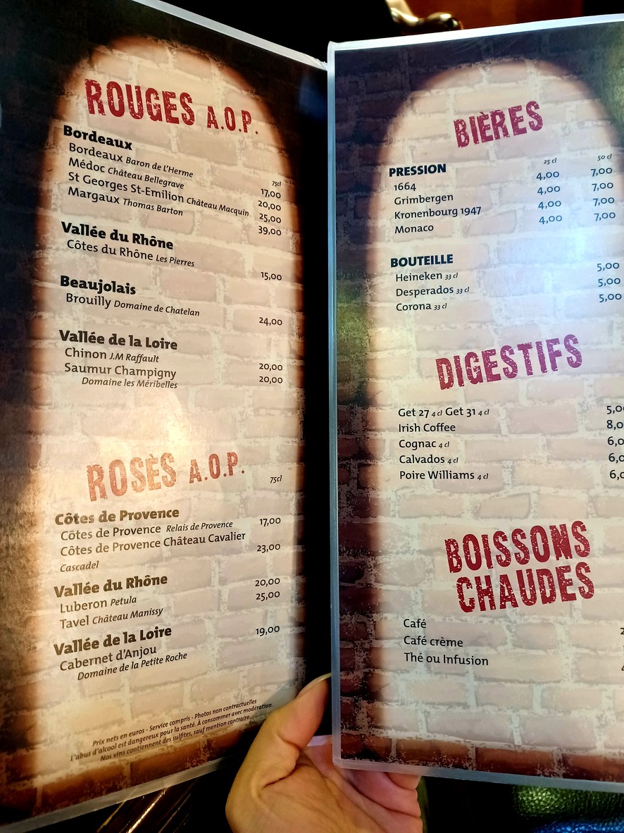 Steak factory menu 3