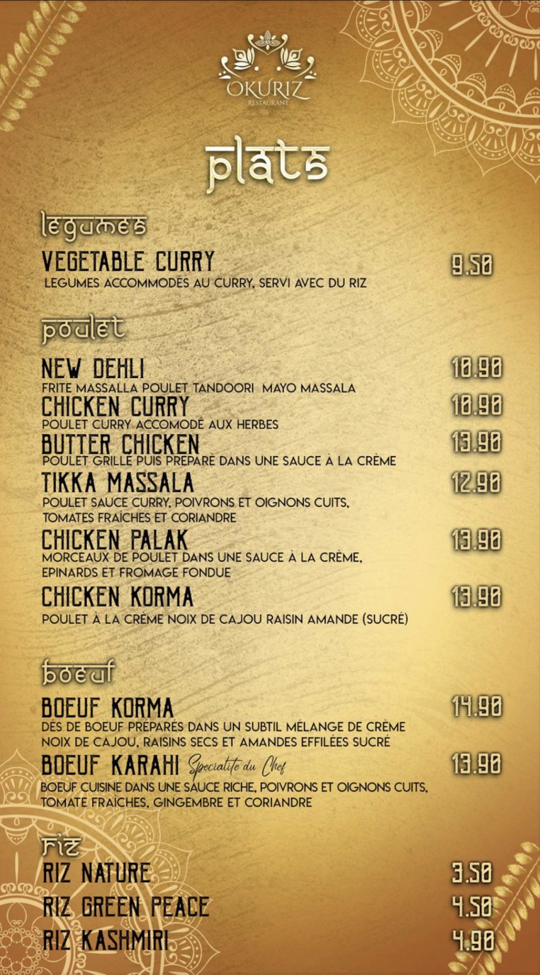 Okuriz menu 2