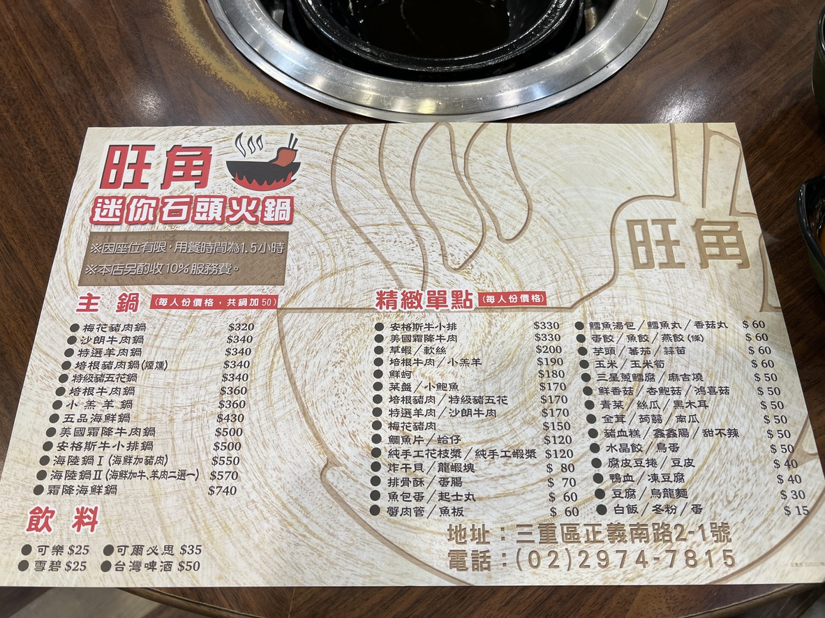 Wong gok mei nei sek tau fo wo menu 1