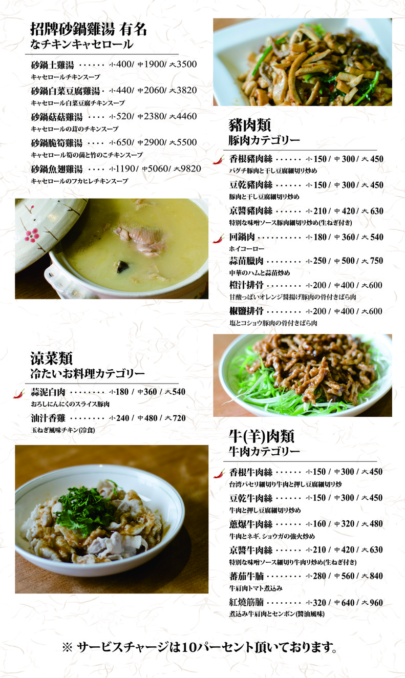 Ji Wo Cāntīng menu 1