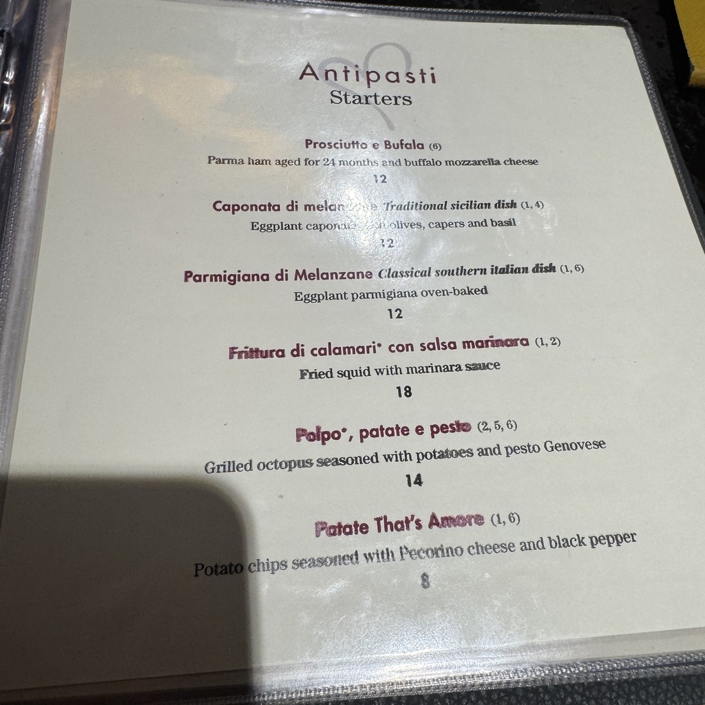That's Amore Restaurant menu 1