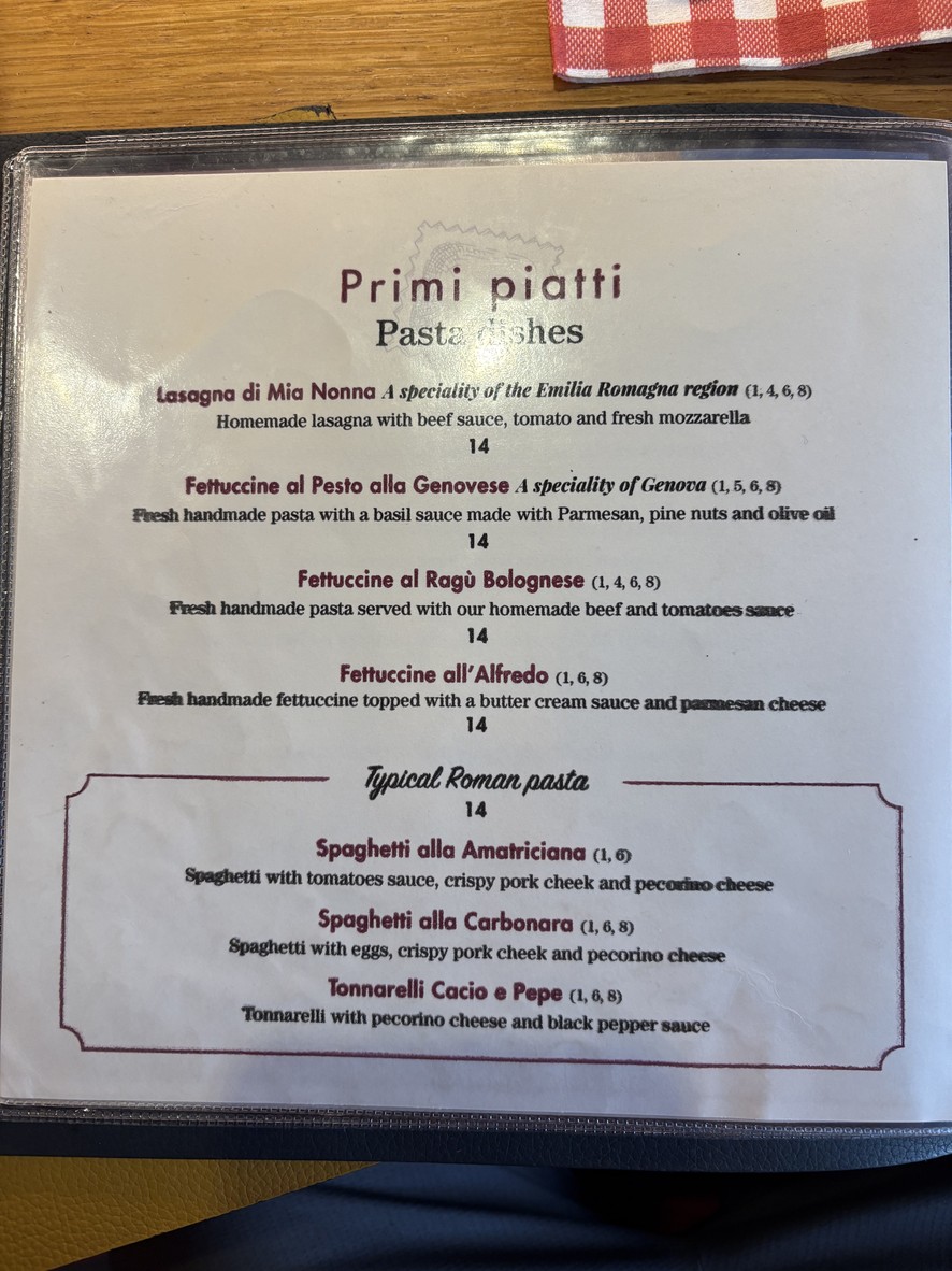 That's Amore Restaurant menu 3