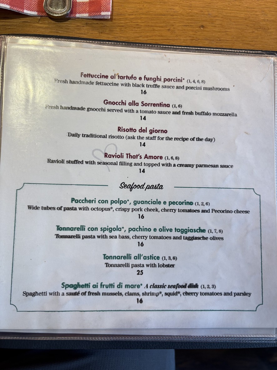 That's Amore Restaurant menu 4