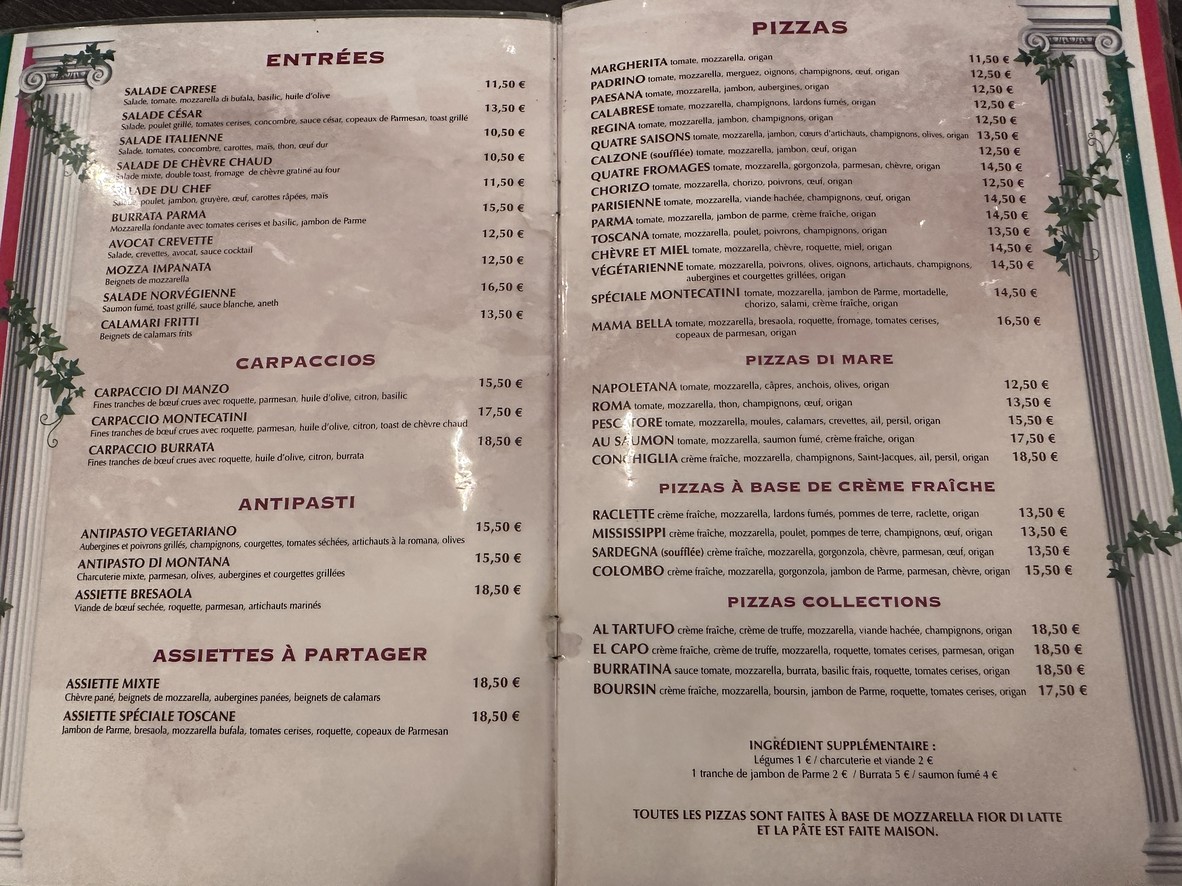 Montecatini menu 1