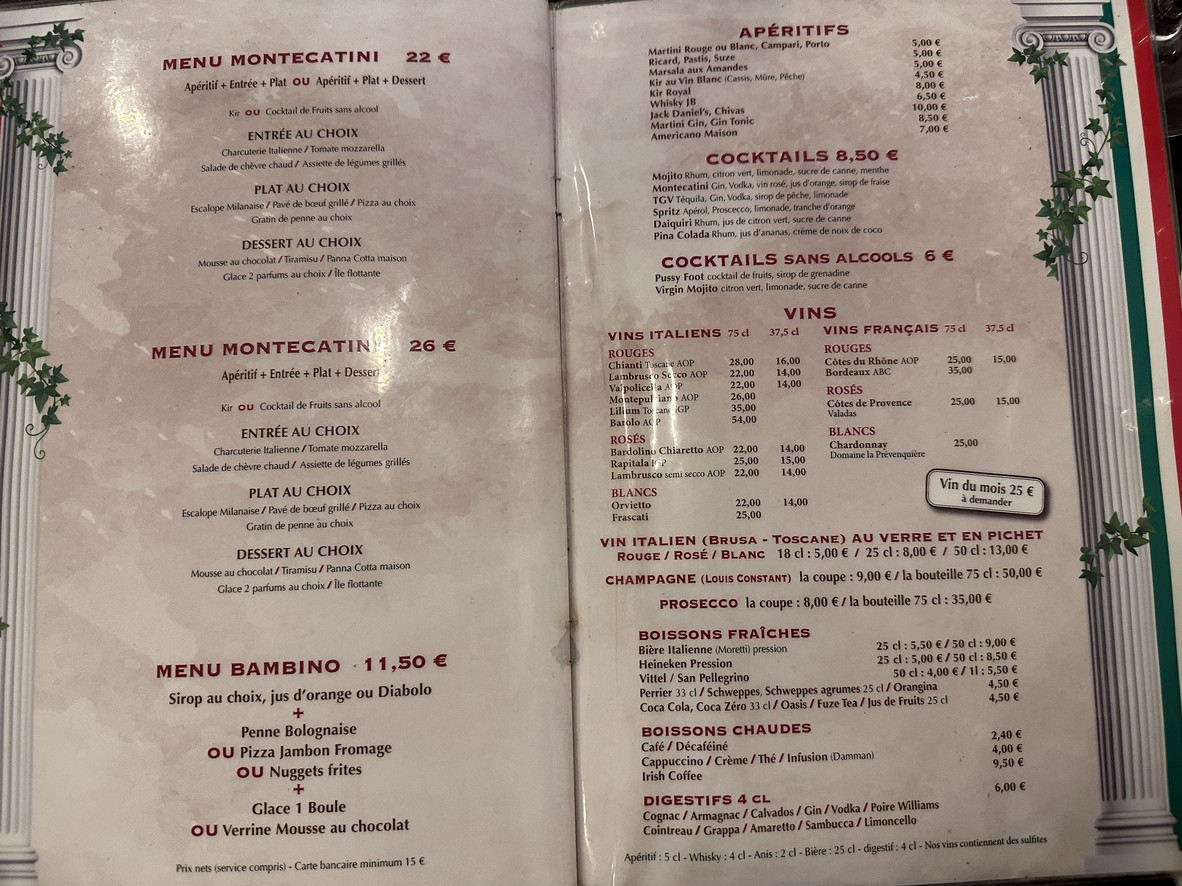 Montecatini menu 3