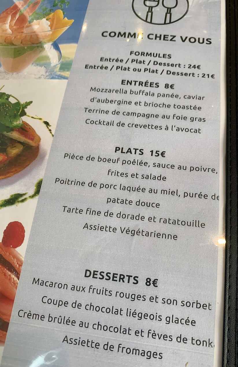 Comme Chez Vous-L Emaillerie menu 3