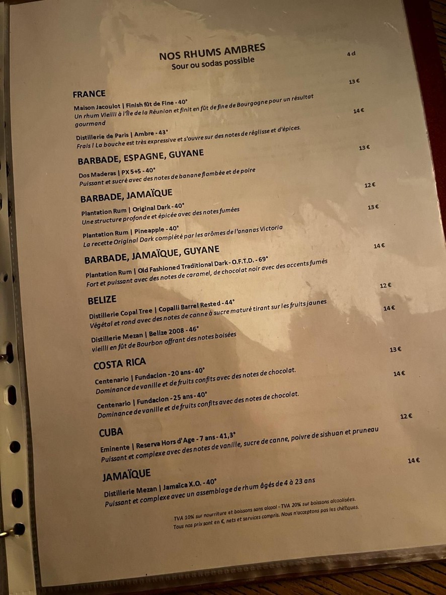 Bonvivant menu 4