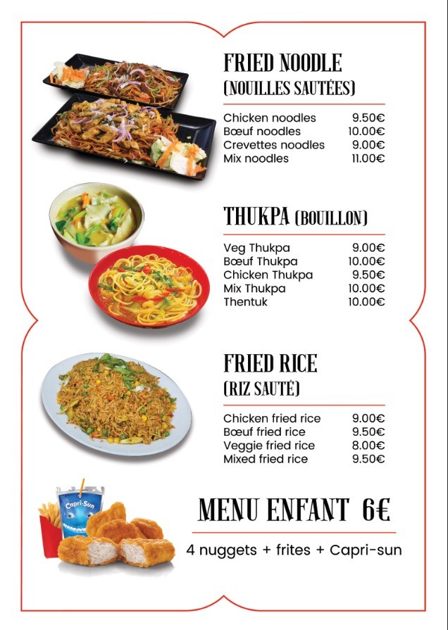 POTALA RESTAURANT menu 2