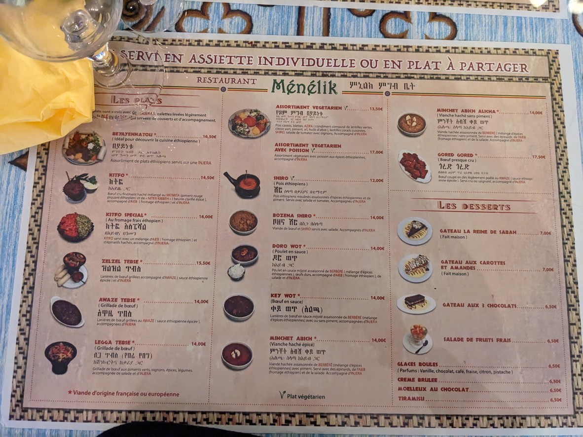 Menelik menu 1