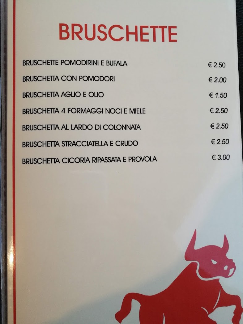 Ristorante Pizzeria Tiburtina "Toro Rosso " menu 2