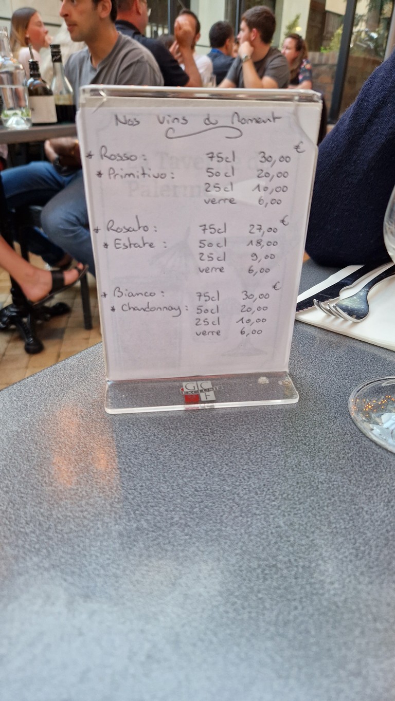 La Taverne de Palerme menu 2